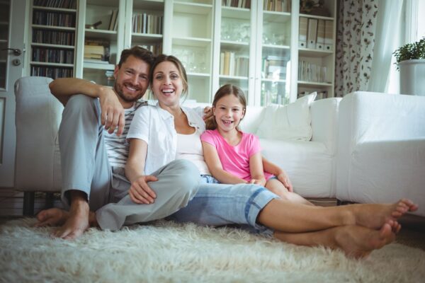 family on a rug