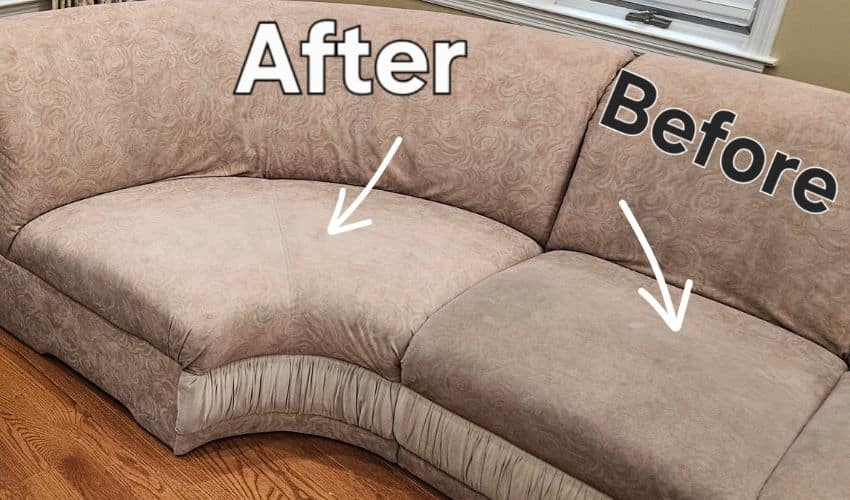 Before and after upholstery cleaning NY